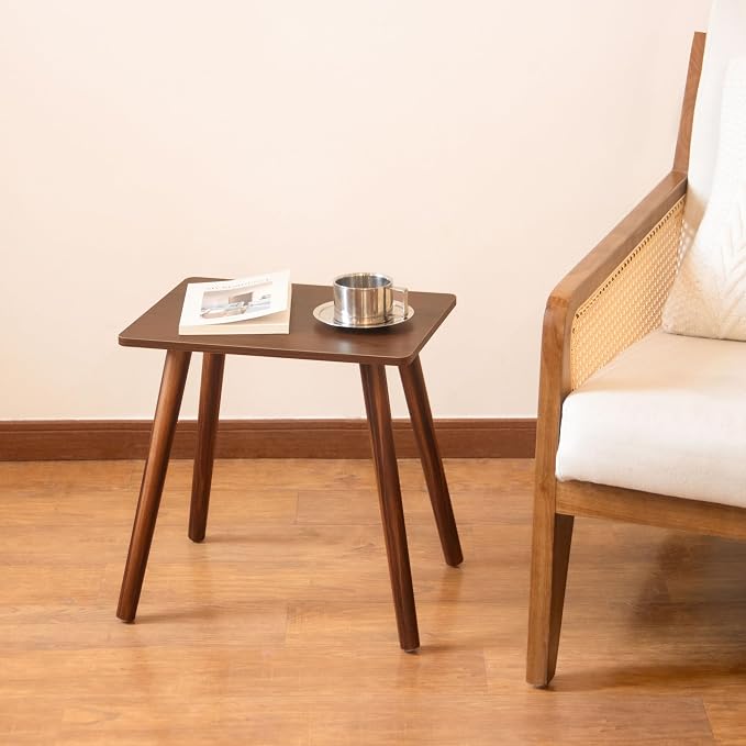 Small Side Table, Mid Century Modern End Tables Living Room, Wood Accent Bed - Image 8