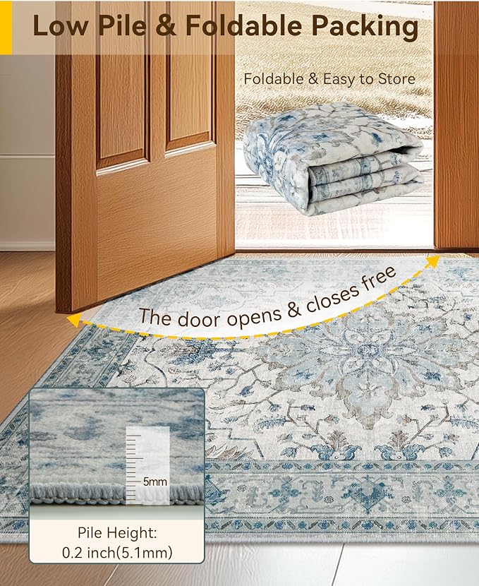 RELEANY Area Rugs 2'6"x4' Kitchen Rugs Entry Rug Small Rugs - Image 4