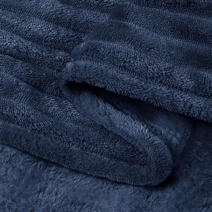 BEDELITE Fleece Blanket Queen Size – 3D Ribbed Jacquard Soft and Warm - Image 5