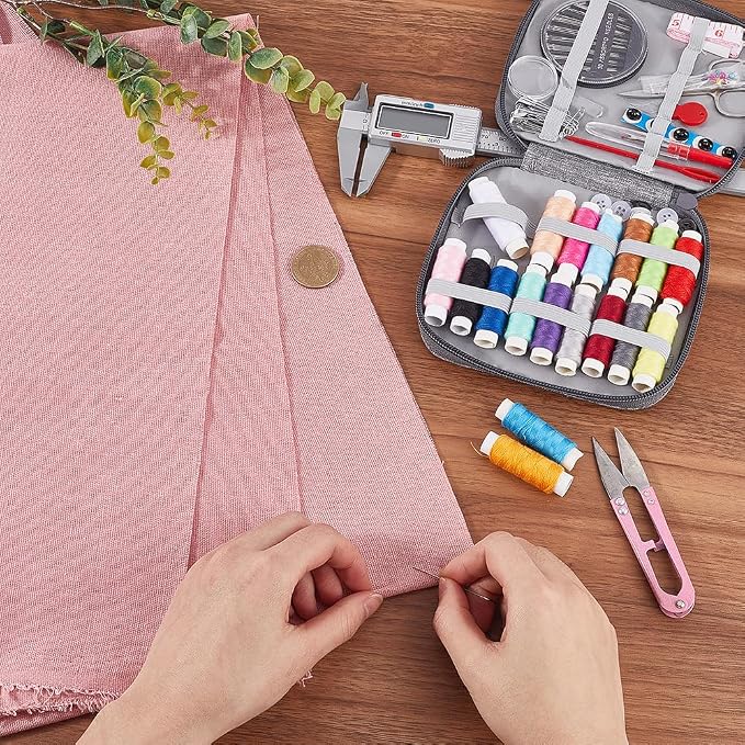 59.06 Inch Pink Linen Embroidery Fabric Needlework Cloth Soild Fabric - Image 3