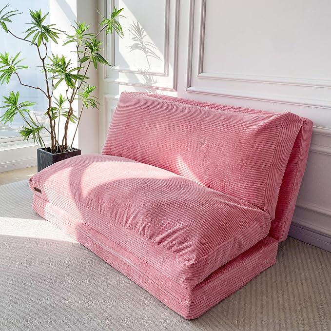 MAXYOYO Folding Sofa Bed, Extra Thick and Long Floor Sofa Convertible Sleeper by MAXYOYO