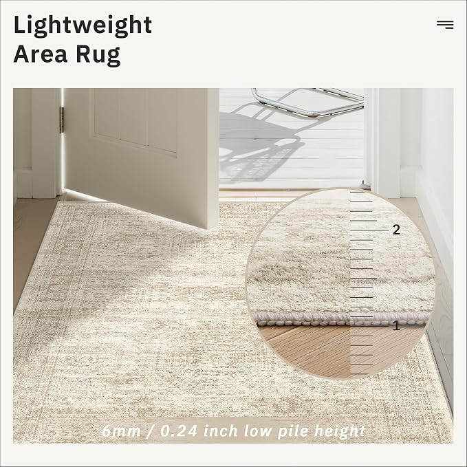 Soalmost Runner Rug 2'6" x 14' Washable Non-Slip Runner Rugs - Image 7