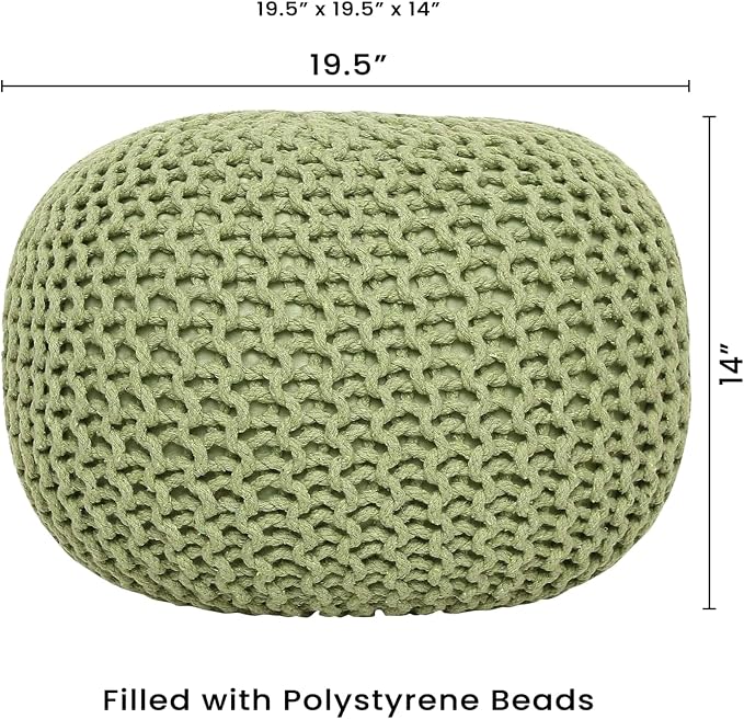 REDEARTH · Round Pouf Foot Stool Ottoman - Image 3