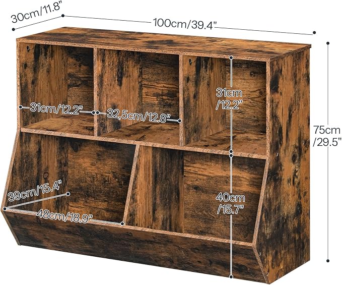 HOOBRO Kids Bookshelf, Bookcase Footboard, Toy Storage Cubby, Children's Toy - Image 3