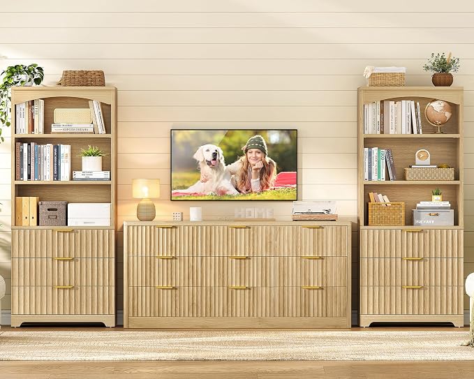 TEENFON 63.3" Tall Bookshelf, Bookshelves and Bookcases - Image 3