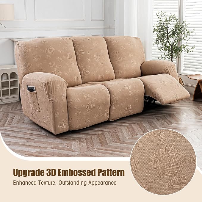 Gennia Recliner Sofa Covers 5 Pieces, Waterproof Sectional Couch Cover Stretch - Image 2