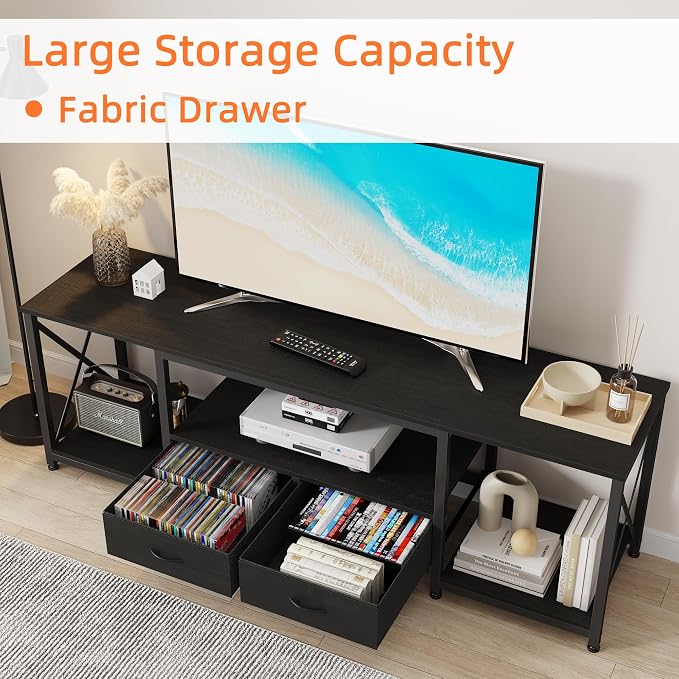 GYIIYUO TV Stand with Fabric Drawer - Image 5