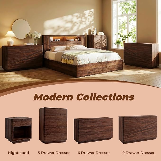 ACCOHOHO 6 Drawer Dresser for Bedroom, Large Storage Chest of Drawers, TV Stand - Image 3