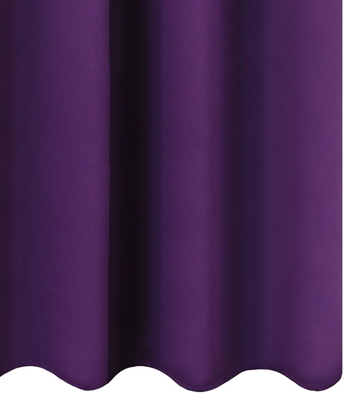 LEMOMO Blackout Curtains 66 x 84 inch/Purple Curtains Set of 2 Panels/Thermal - Image 9