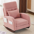 VINGLI Teddy Fleece Low Seat Rocking Chair, Boucle Upholstered Nursery Glider by VINGLI
