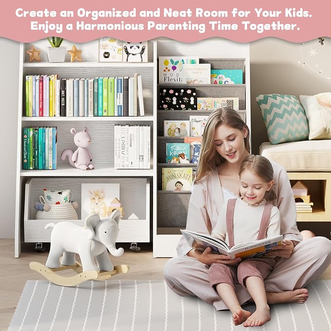 COZPAW Kids Bookshelf and Toy Storage, 4 Tier Toddler Bookshelf - Image 6