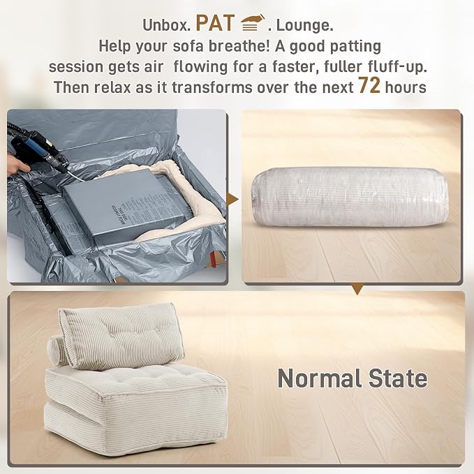 Folding Sofa Bed Convertible Sleeper Chair 33" - Image 4