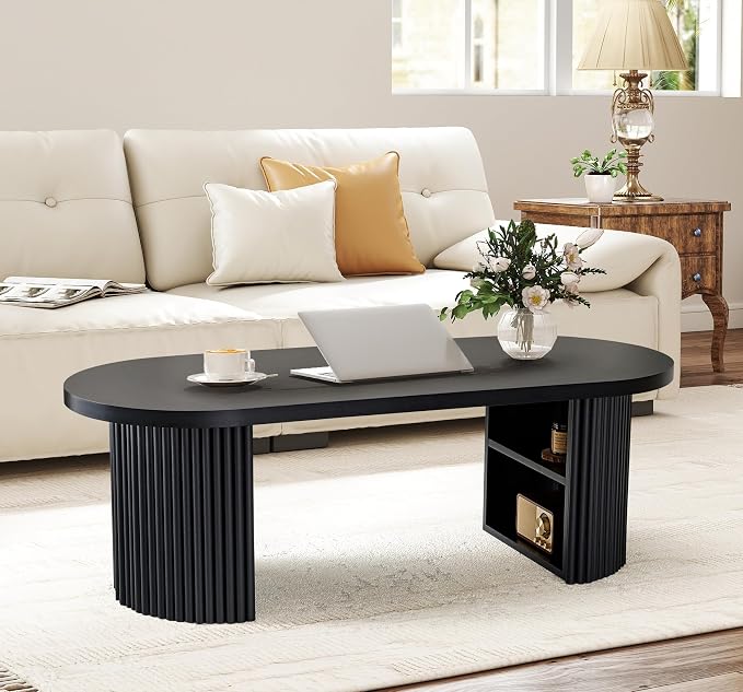Oval Fluted Coffee Table by RUSTYER