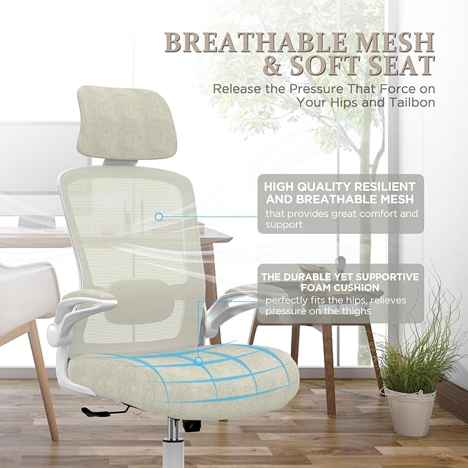 Mimoglad Office Chair, High Back Ergonomic Desk Chair - Image 6