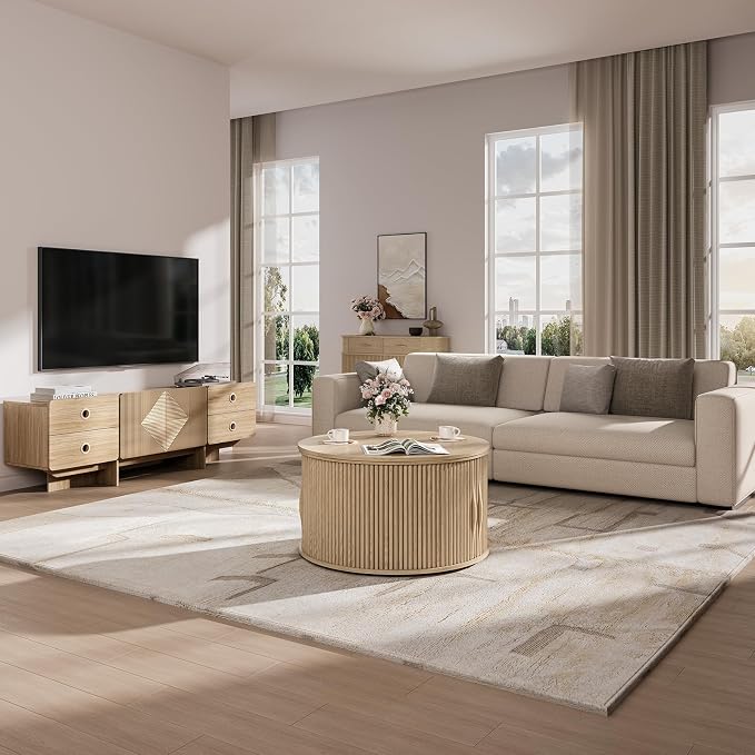 JOINICE 31.5" Round Lift Top Coffee Table - Image 7
