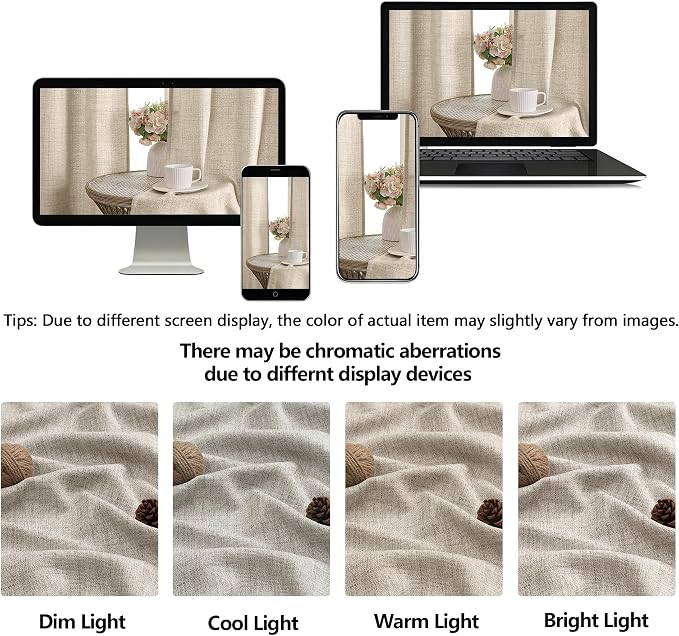 OWENIE Linen Valances for Windows 1 Pcs 18 Inch Length, Light Filtering - Image 9
