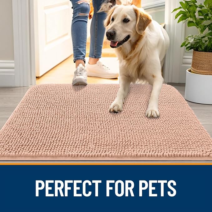 OLANLY Dog Door Mat for Muddy Paws 48x30, Absorbs Moisture and Dirt, Absorbent - Image 6