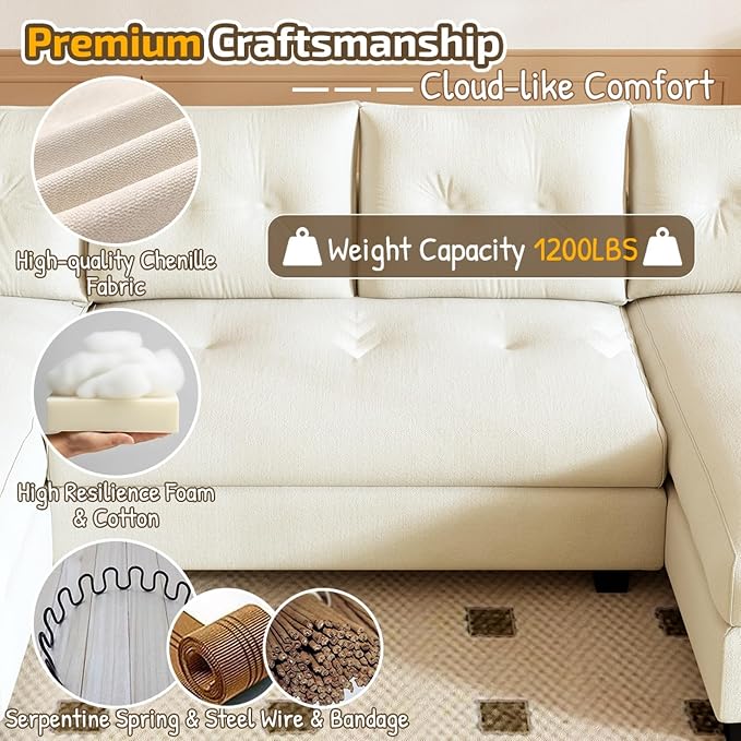104.7" U-Shaped Sleeper Sofa - Image 8