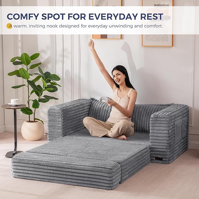 MAXYOYO Convertible Sofa Bed, 2 in 1 Folding Couch Bed - Image 6