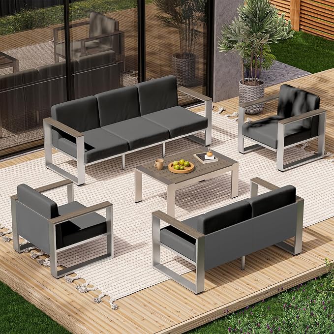 Outdoor Patio Furniture Set, 7 Seats Outdoor Patio Conversation Sets by ComfCove
