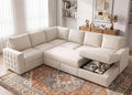 HONBAY Sectional Couch with Pull Out Bed, Sectional Sleeper Sofa with Storage by HONBAY