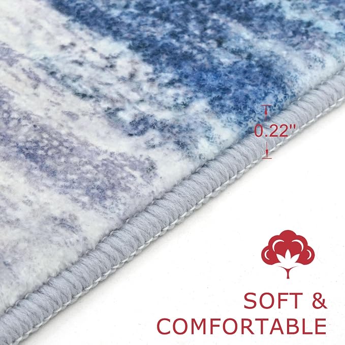 KOZYFLY 3x8 Ft Rug Modern Ombre Runner Rug - Image 2