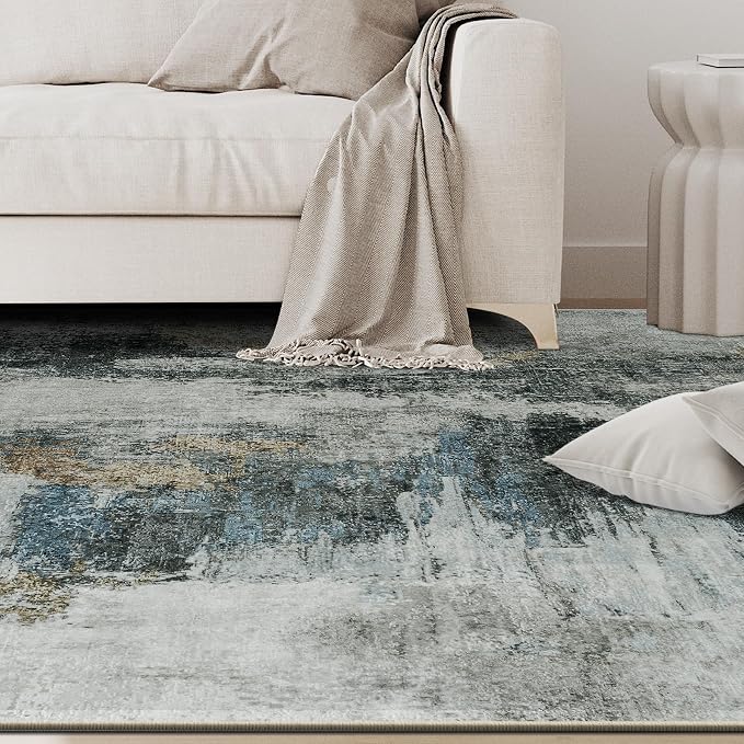 9x12 Area Rugs for Living Room Rug Washable: Abstract Large Rug for Dining Room - Image 9