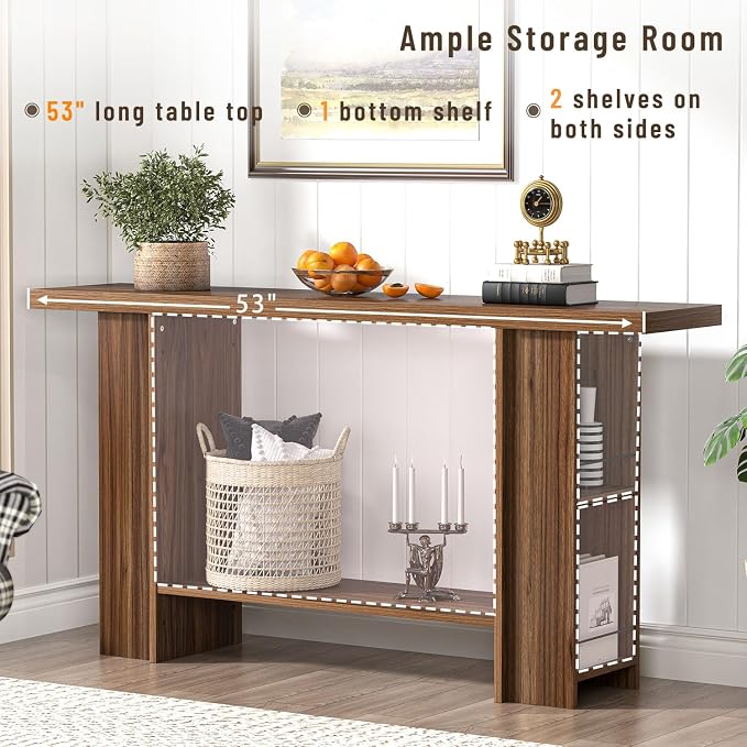 FOLUBAN Entryway Table, Modern Wood Console Table - Image 5
