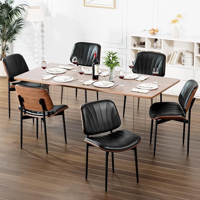 YaFiti Dining Chairs Set of 4, Dining Room and Kitchen Chairs, Mid Century - Image 7