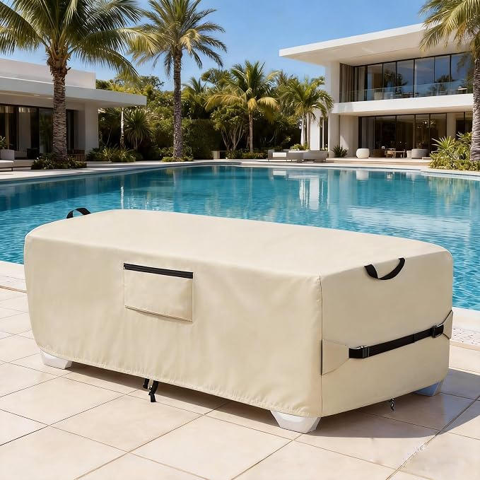 Waterproof Patio Lounge Chair Cover 2 Pack, Heavy Duty 600D Waterproof Outdoor - Image 5