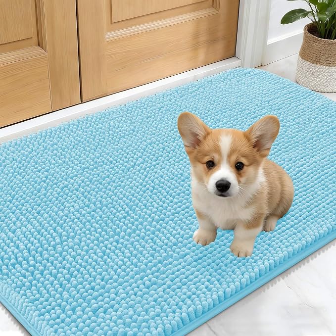 OLANLY Dog Door Mat for Muddy Paws 30x17, Absorbs Moisture and Dirt, Absorbent by OLANLY