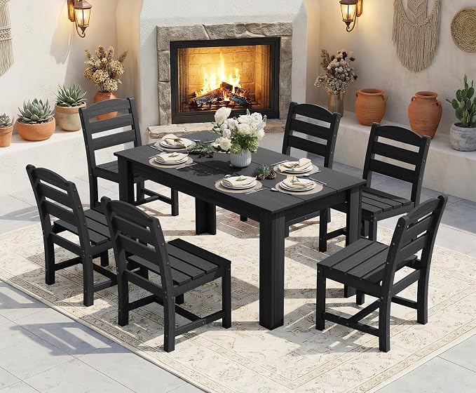 SERWALL HDPE Dining Set for 10 – 2 Tables, 8 Armless + 2 Armchairs. Includes 10 - Image 7