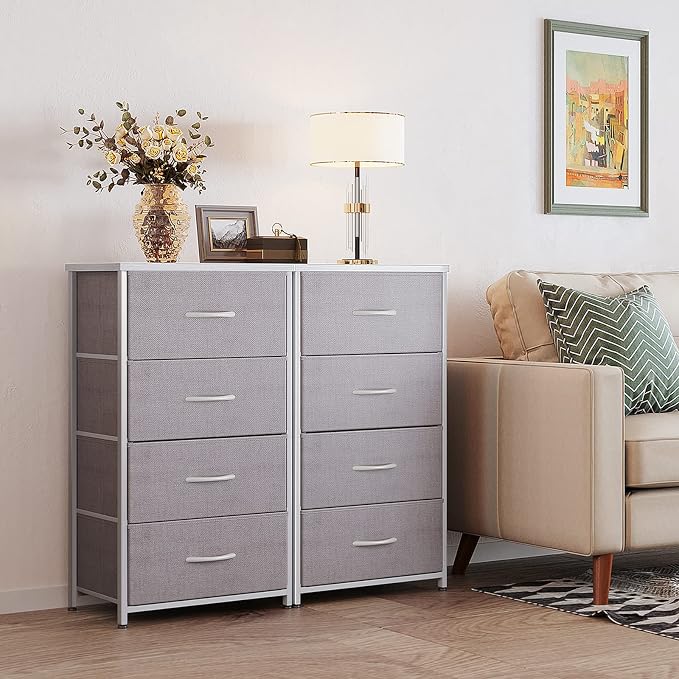 ODK Dresser for Bedroom with 4 Storage Drawers, Small Dresser Chest of Fabric - Image 8