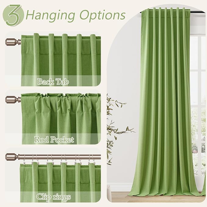 Guken 100% Blackout Curtains 120 Inch Length 2 Panels Set - Image 5
