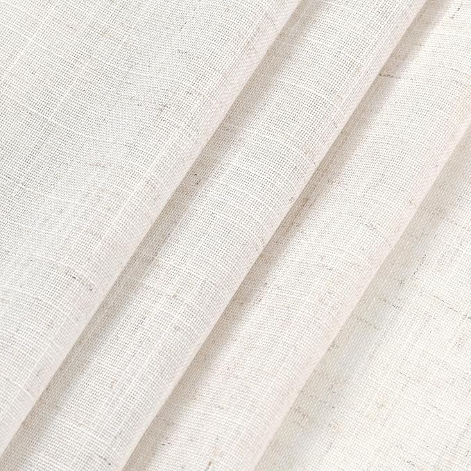 Nanspring Ivory White Curtains 80 Inches Length - Image 4