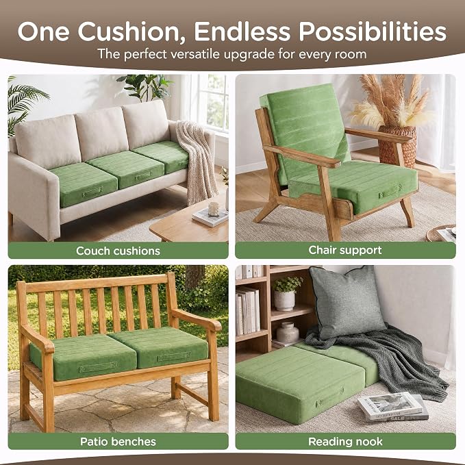 Codi Thick Replacement Couch Cushions 2 Sets, Upholstery Foam - Image 6