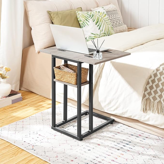 HOOBRO Foldable End Table, C Shaped Side Table - Image 5
