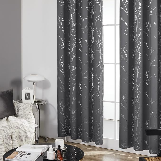 Deconovo Grey Blackout Curtains, Thermal Insulated Soundproof Drapes, 52 x 84 - Image 4