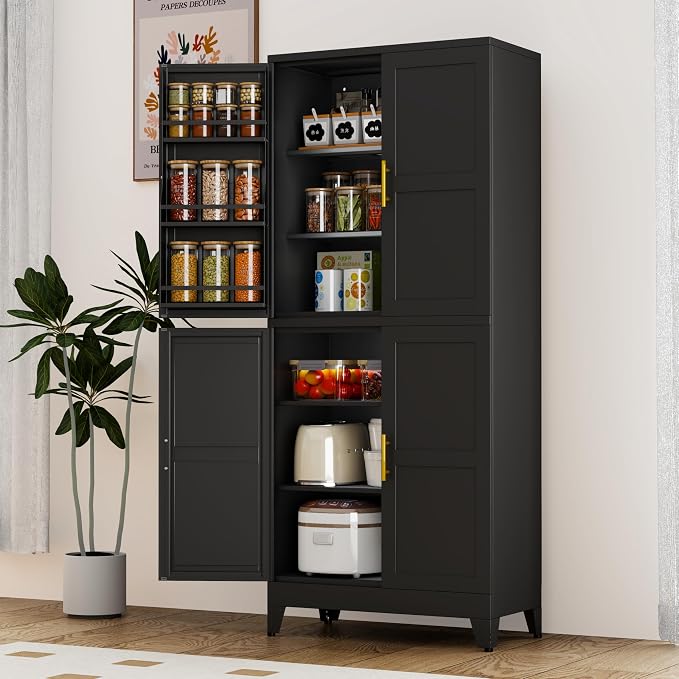 GAIOUS 74.8" Tall Metal Food Cabinet, Storage Cabinets - Image 7