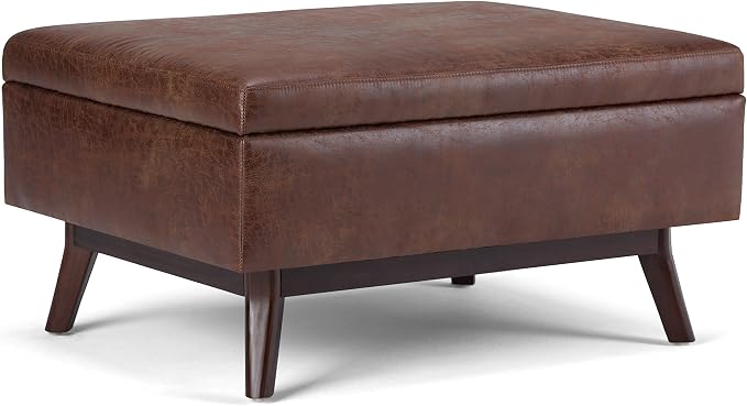 SIMPLIHOME Owen Coffee Table Storage Ottoman by SimpliHome