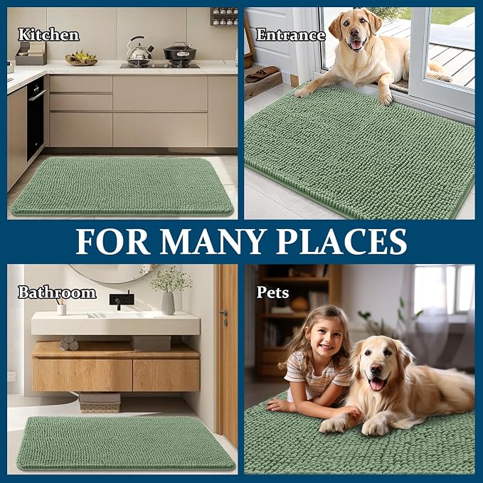 OLANLY Dog Door Mat for Muddy Paws 47x32, Absorbs Moisture and Dirt, Absorbent - Image 8