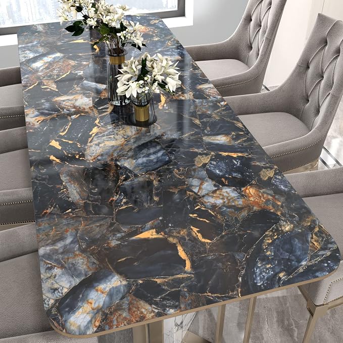 Black Marble Contact Paper Waterproof Removable Peel and Stick Wallpaper Film - Image 4