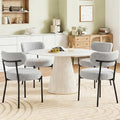 DUMOS Dining Chairs Set of 6, Mid Century Modern Chair Round Upholstered Curved by DumosLifestyle