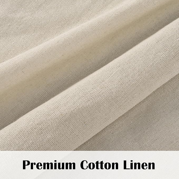 FRAMICS Farmhouse Cotton Linen Curtains - Image 4