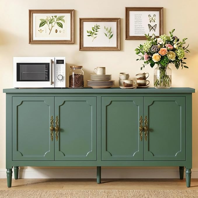 RoyalCraft Buffet Cabinet with Storage, Mid Century Modern Painted Credenza - Image 7