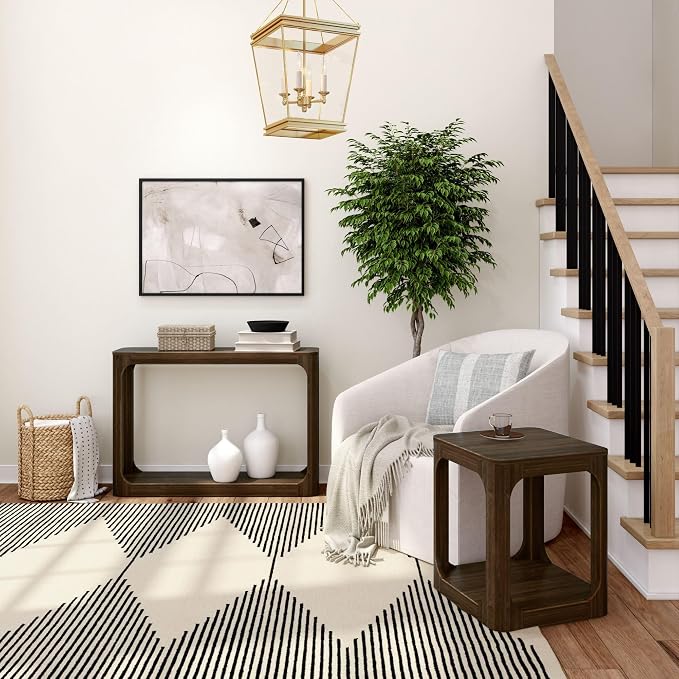 Plank+Beam Forma Console Table, 46 Inch, Solid Wood Sofa Table, Entryway Table - Image 7
