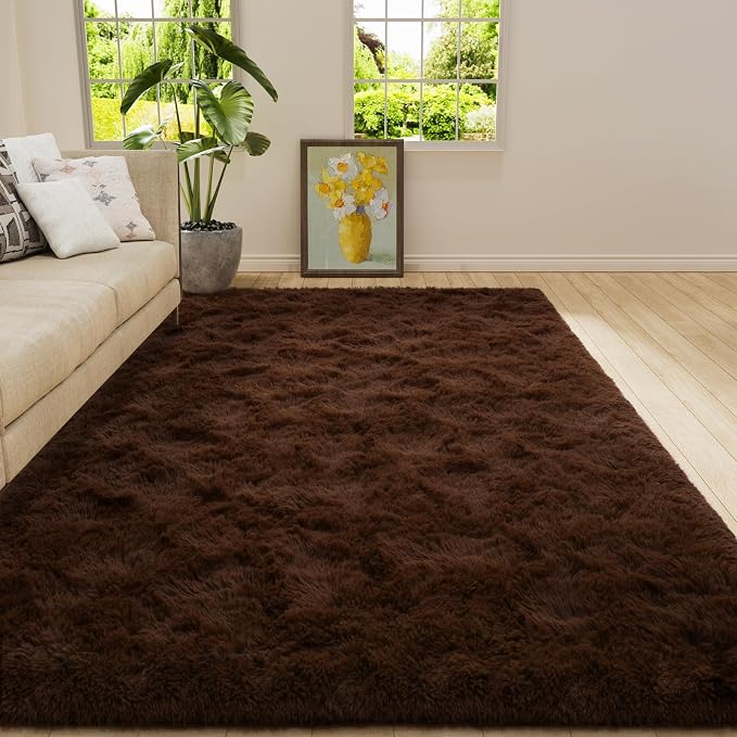 Amearea Shag Fluffy Area Rug for Bedroom Girls Living Room, Extra Soft and - Image 3