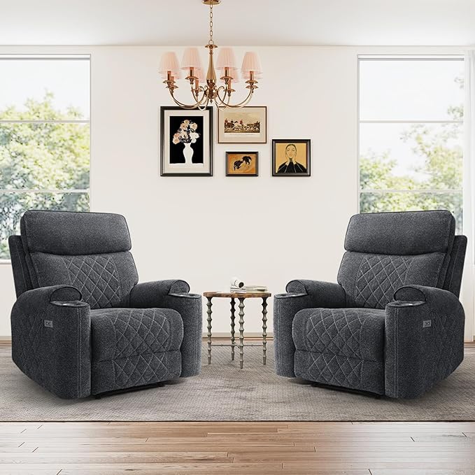 HAOMARKETS Power Recliner Chair Set of 2 by HAOMARKETS
