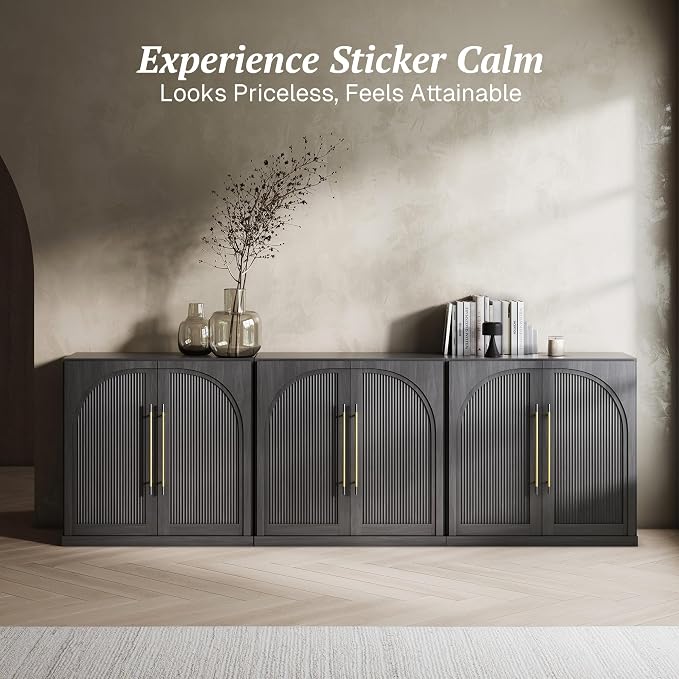 BELLEZE Set of 3 Modular Sideboard - Image 4