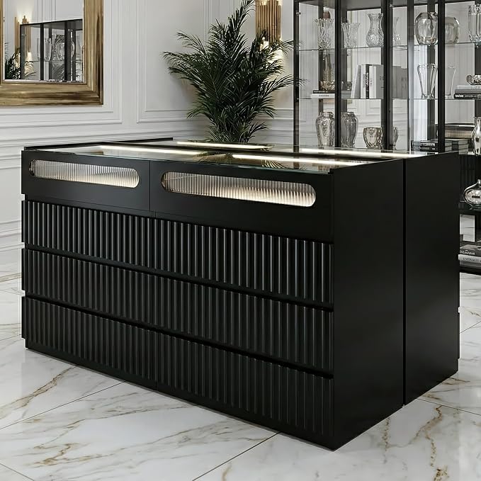 senlin Fluted 8 Drawer Dresser, - Image 8